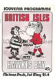 Hawkes Bay v British Lions 1977 rugby  Programmes